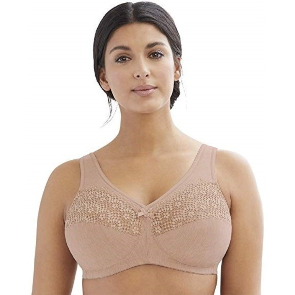 NWOT Glamorise 48H Magic Lift Moisture Control Bra 1064 Beige #112060